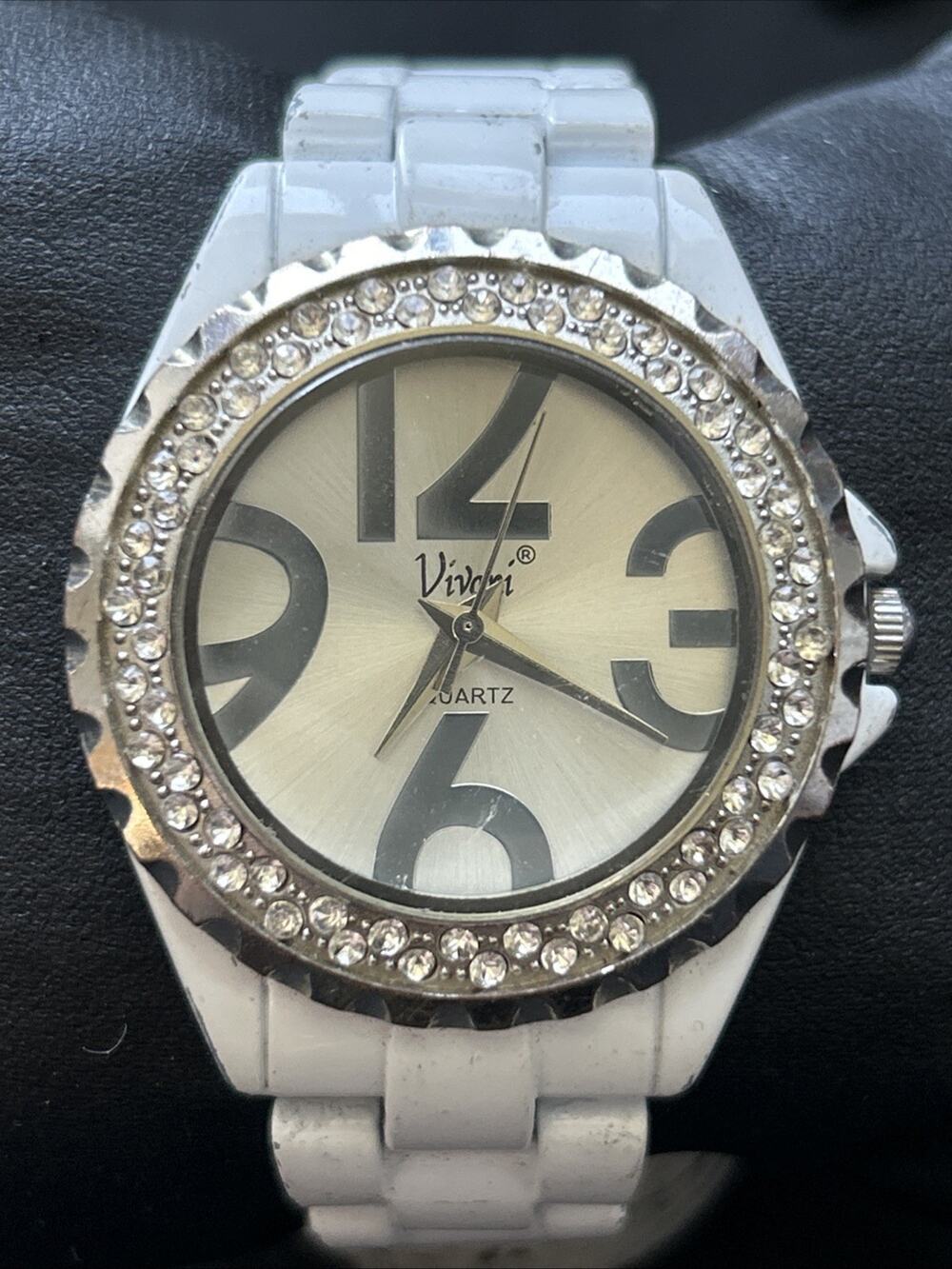 Vivani Silver Dial White Band And Case Women’s Quartz Watch